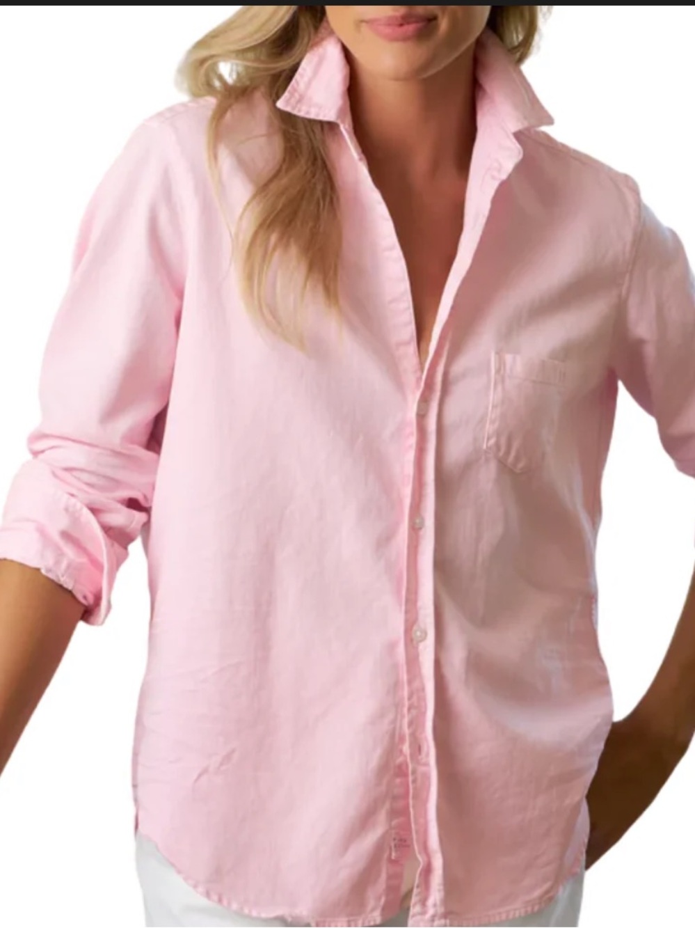 FRANK&EILEEN PETAL PINK EILEEN DENIM SHIRT